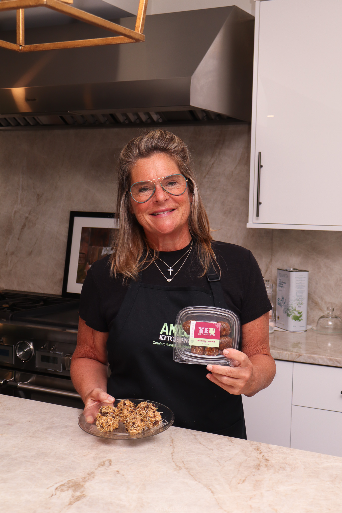 Meridith Coyle, founder of ANEU Kitchens, in the Paoli kitchen